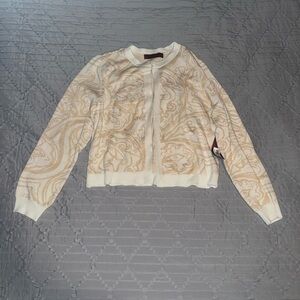 Chic Cream and Tan Women's Cardigan